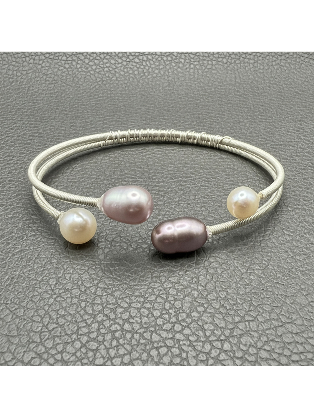 candy+clover elite freshwater open cuff pearl bracelet